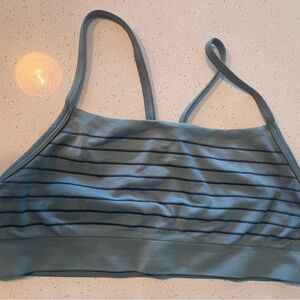Patagonia Teal Thin Strip Sports Bra medium to light support